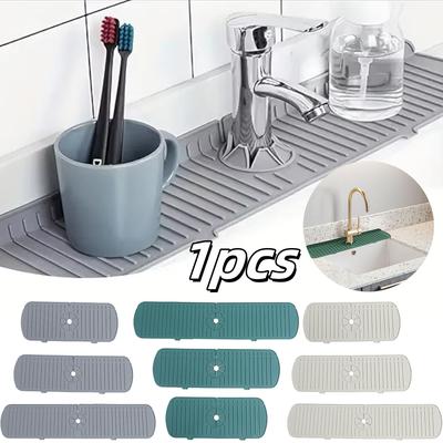 1pcs Silicone Faucet Mat Splash Guard Water Catcher Protector Bathroom Balcony Kitchen Sink Countertop Drip Catcher Tray Tools