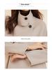 Women's Extra Long Stand Collar 100% Wool Coat - Double-Faced, Loose Fit, Fashionable Autumn/Winter Wear