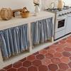 Fresh pastoral small lattice half curtain fabric floating curtain cabinet curtain coffee curtain door curtain partition curtain
