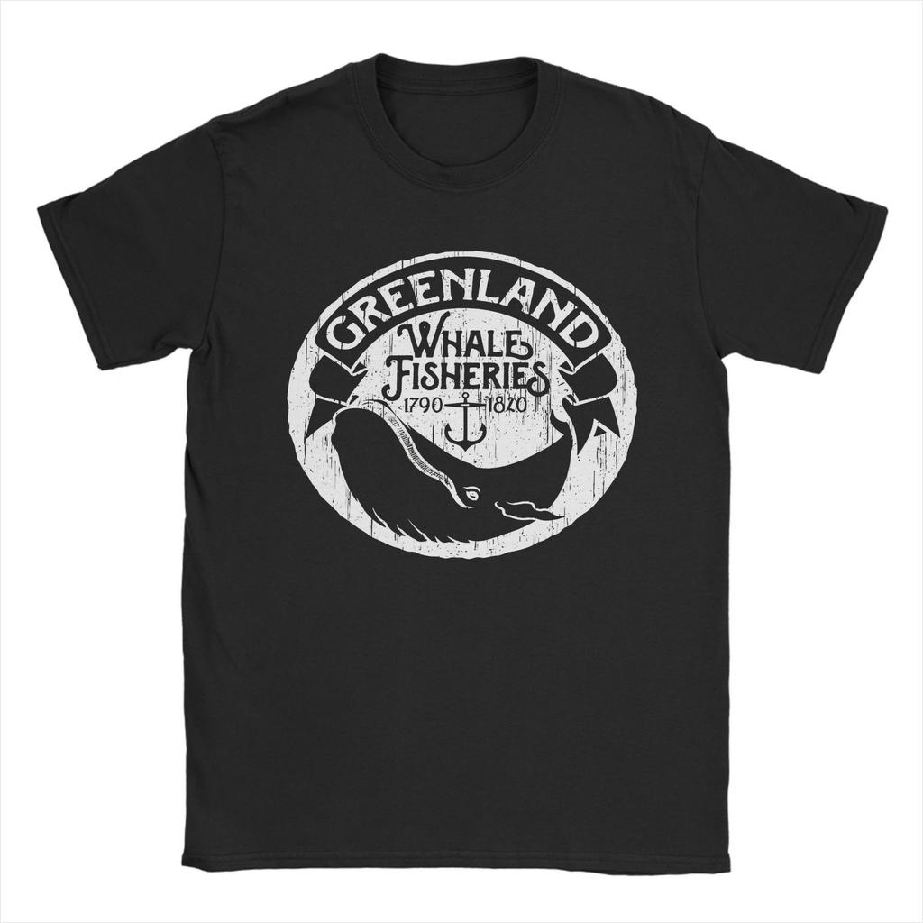 Greenland Whale Fisheries Fishing T-Shirt for Men  Funny Pure Cotton Tees Round Collar Short Sleeve T Shirt Gift Idea Clothes