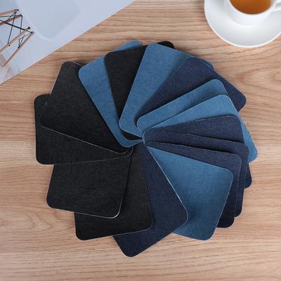 4/12Pcs Elbow Fabric Jeans Iron-on Patches Clothes DIY Repair Pants Knee Applique Apparel Self-adhesive Hole Repair Patch