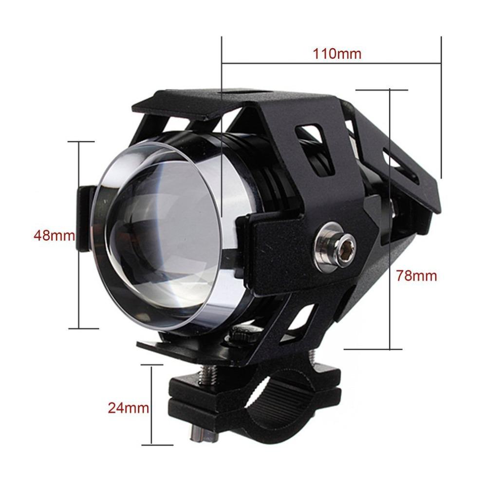 Electric Motorcycle LED Headlight with Laser Cannon and Angel Eye for Scooter Modification (U1-U7 Models)