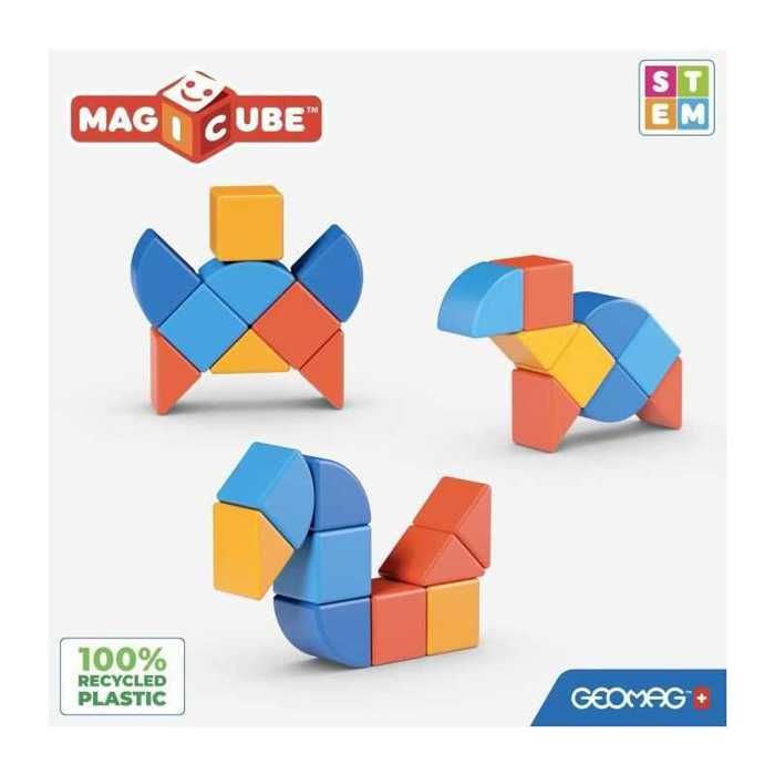 Blocs magnétiques - GEOMAG - Magicube 208 - Animaux - 9 pièces - Créativité et motricité fine