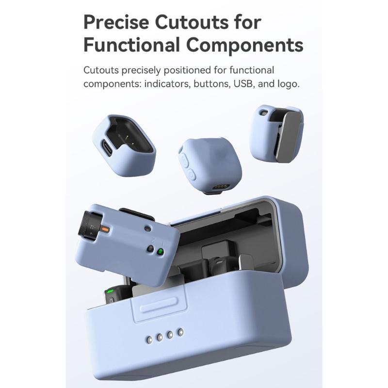 Lightweight Dustproof Silicone Protector Replacement for Mic Mini Charging Case Transmitter Receiver Protective Cover