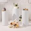3/5pcs Elastic Wedding Cylindrical Base Tablecloth Circular Dessert Table Birthday Party Decoration Cylindrical Pedestal Covers