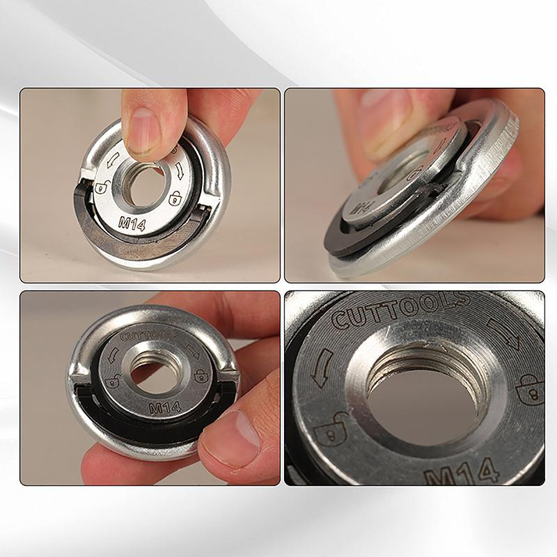 Piuliță de blocare rapidă galvanizată M14 universală pentru polizor unghiular Placă de presare Piuliță de blocare rapidă Instalare și îndepărtare portabilă