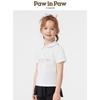 PawinPaw Girls' Polo Collar Laser Print T-Shirt