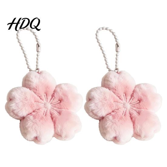 Tote Bag Keychain 1/2/3Pcs Pendant Soft Plush Cherry Blossom Design Key Chain