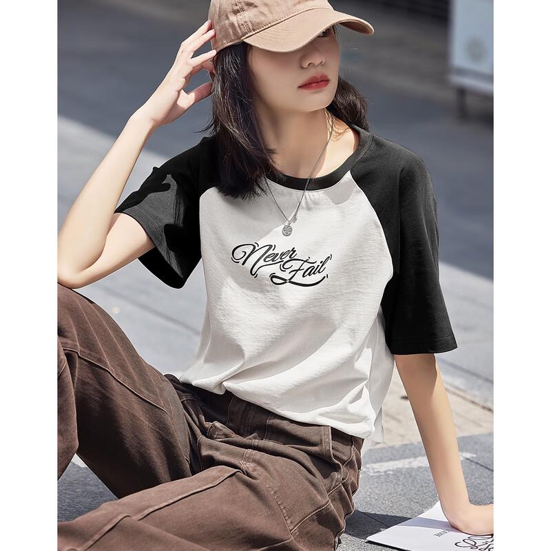 Demana Women s Color-Block Patchwork T-Shirt M