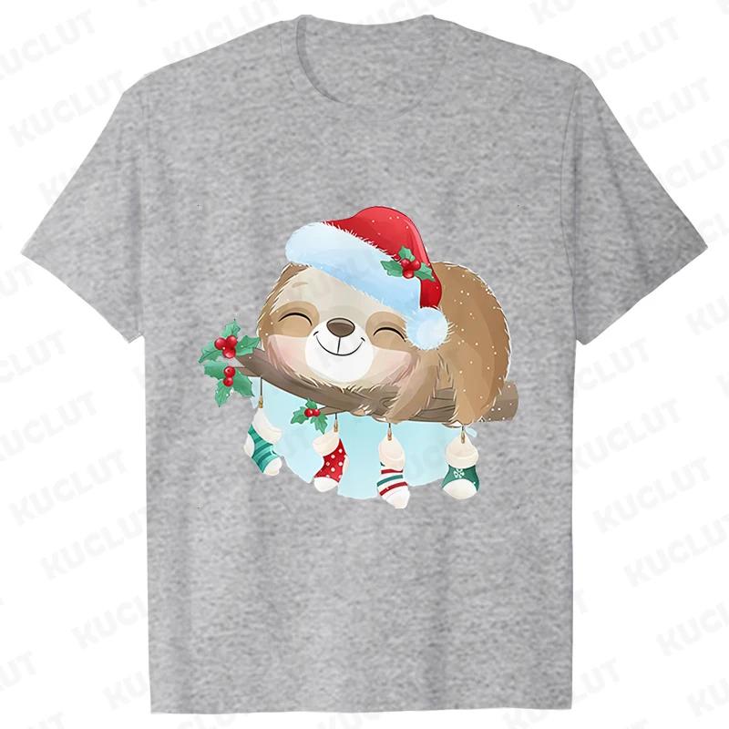 Módní lenochod tričko s krátkým rukávem Y2k trička pro ženy vtipná vánoční světýlka trička dámské halenky korejský ležérní streetwear