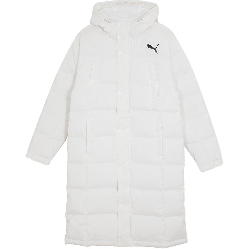 PUMA Printed Hooded Long Down Jacket Men Outerwear White 674277-02