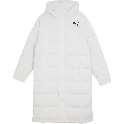 Bedruckte Kapuzen-Langdaunenjacke Unisex Oberbekleidung Weiß 674277-02