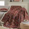 Sofabezug Anti-Katzenkratzer Jacquard Blume Vogel Retro Jujube Dicke Sofadecke