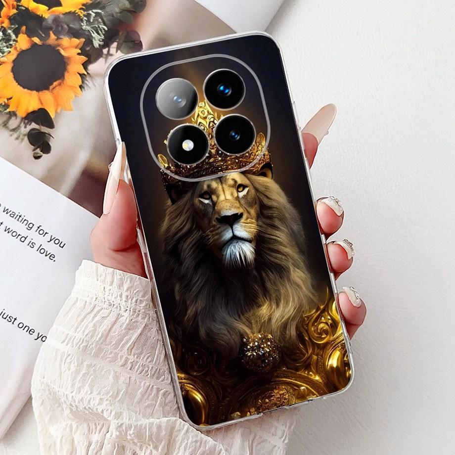 For Xiaomi Redmi Note 14 14Pro 14 Pro+ Plus Case Cute Animals Tiger Lion Dragon Cartoon Phone Cover Soft TPU Matte Silicone Capa