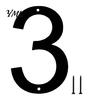 Wall Mount Address Number 3D House for Outside, Modern 0-9 Floating Numbers, Outdoor Mounted Numbers Weather-proof Metal Sign Door, Mailbox,