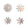 Christmas Snowflake Star Ornament Paper In Warm White LED Illuminated for Festive Hanging Perfect for Window Decors