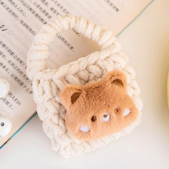 Crochet Animal Coin Purse Handmade Knitting Earphone Lipstick Keys Storage Bag Women Girls Small Handbag Pouch Birthday Holiday Gift