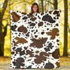 1pc Vintage Cow Print Flannel Outdoor Blanket - 3D Blanket, Perfect for Bed & Camping, Cozy & Easy To Carry Blanket, All-Season Cozy Throw for Home or
