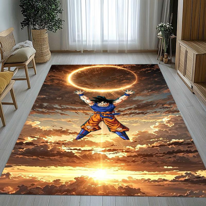 Anime D-Dragon Ball Game Cartoon Living Room Non-Slip Area Rug Soft Carpet for Bedroom Kids Playroom Sofa,Home Decor Doormat