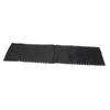 Patio Folding Recliners Replacement Black Fabric Cloth & Gray Cord Laces