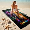 1PC Custom Name Colorful Elephant Artwork Beach Towel Highly Absorbent And Sand-Resistant Towel for Swimming, Pool, Yoga, And Travel Lightweight