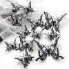 12pcs Halloween Butterflies Stickers Butterflies & Skull  Gothic Wall Art for Halloween Party & Home