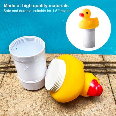 Pool Dosing Device Floating Design Automatic Disinfector with Cartoon Duck Decoration Tablet Pool Sanitizer Floater for Pools Spas
