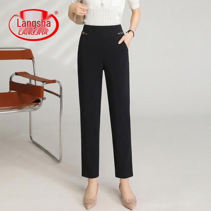 

LangSha Mom s High-Waist Straight Leg Capris 4XL