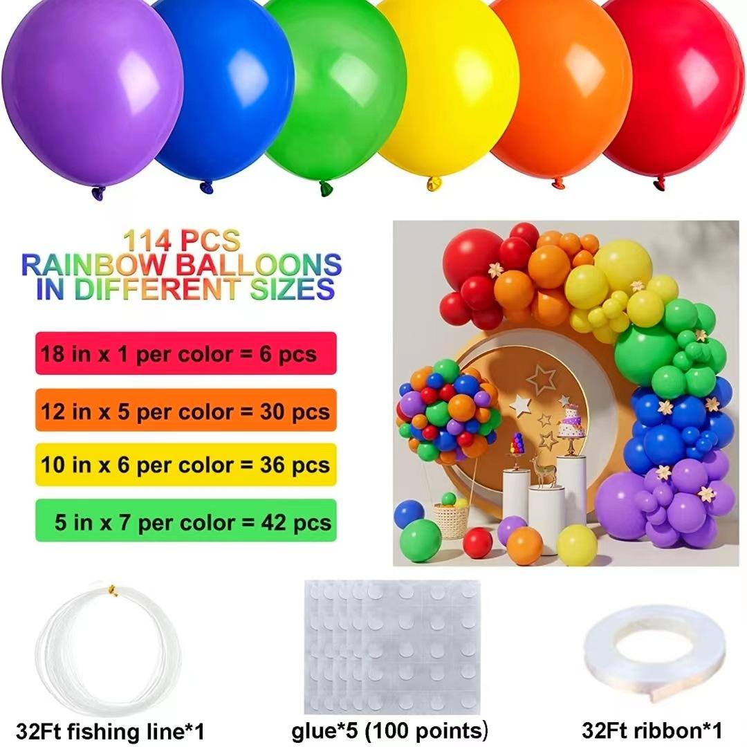 

Радужная арка из воздушных шаров, набор для дня рождения, выпускного, Нового года, свадьбы, вечеринки для будущей мамы, украшение для вечеринки Set as shown