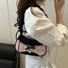 Korean Style Bow Shoulder Bag Pink Crossbody Bag Sweet Underarm Handbag  Outdoor