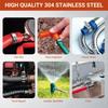 5-10pcs Stainless Steel Hose Clamp Adjustable 8-152mm Worm Gear Hose Clamp, Metal Pipe Clamp for Pipe