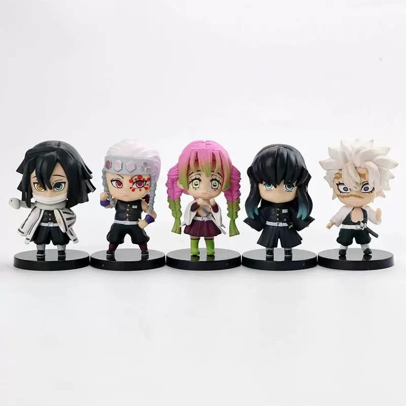 Demon Slayer Chibi-style Sitting Tanjiro And Zenitsu Agatsuma Toy Figurine/car Toy