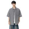 Camisa de Manga Corta para Hombre Verano Fina Casual Versátil Casual Camisa de Media Manga con Cuello