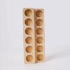 2Pcs Functional 12 Slot Essential Oil Showcases Wood Essential Oil Display Case 12Slots Vertical Storage for Collectors