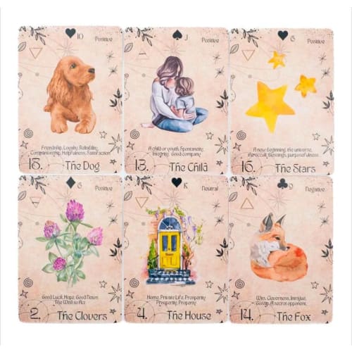 Modern Lenormand deck of 36 cards