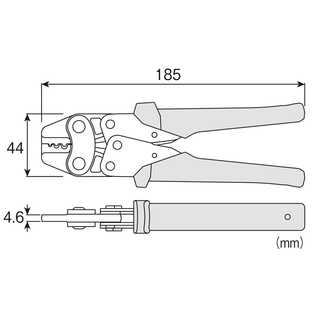 HOZAN Crimping Crimping for Bare Crimp Terminals and Compatible with Tool, Pliers, Sleeves, 0.3/0.5/1.25/2mm Connectors, P-726