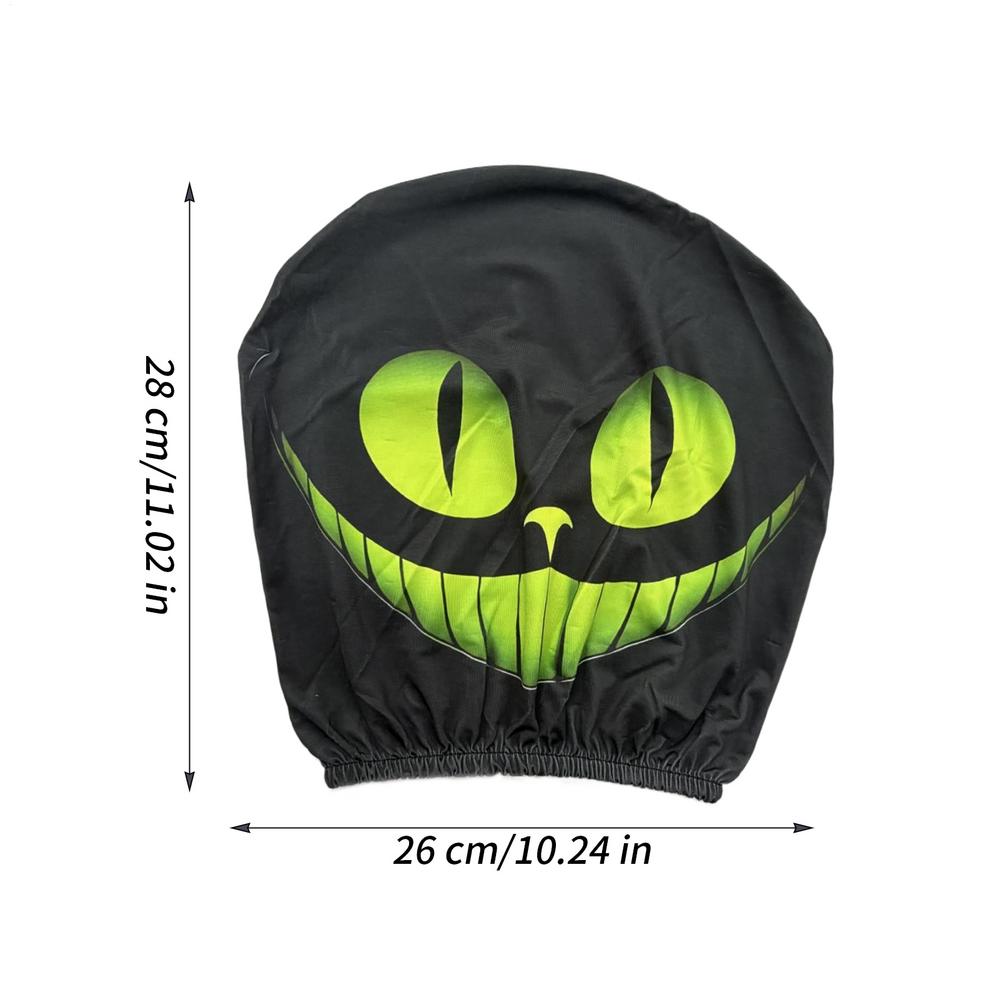 

1 Pair Funny Vehicle Front Seat Cover auto Headrest Cover Soft Interior Decor Halloween car decorations for Sedans Trucks Auto зелений