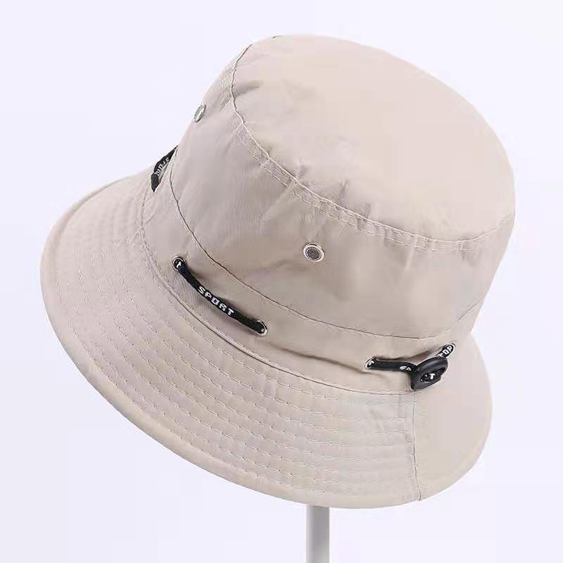 Men s Fishing Bucket Hat Outdoor Boonie Hat Foldable Sun Hat for Hiking Camping UV Protection Wide Brim Cap for Men Women бежевый
