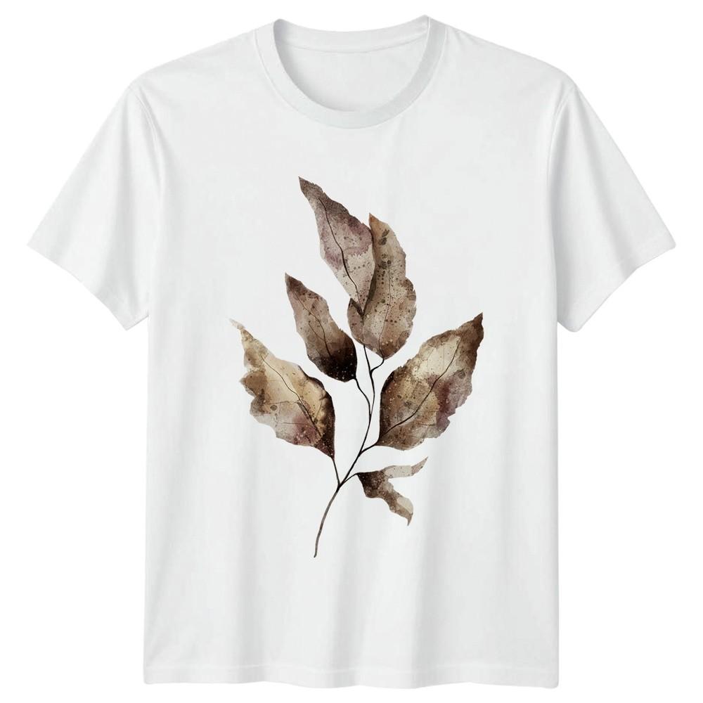 Aesthetic Watercolor Autumn Leaves Botanical TShirt Watercolor Art Nature S
