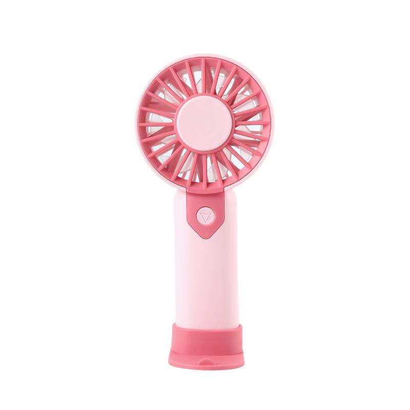 Portable USB Charging Handheld Mini Desk Fan with Colorful LED - Ideal for Office, Student, or Gifts