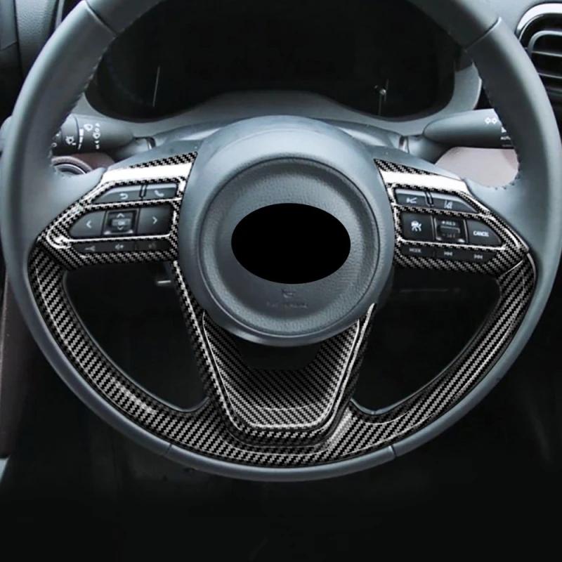 For Toyota Yaris Cross ABS Carbonfiber Interior Accessories Window Swtich Gear Shift Front Water Cup Panle Cover