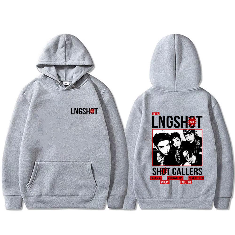 Korean Band Lngshot Shot Callers Album 2026 Hoodie Unisex Kpop Fashion Trend Hooded Sweatshirt Male Vintage Oversized Hoodies