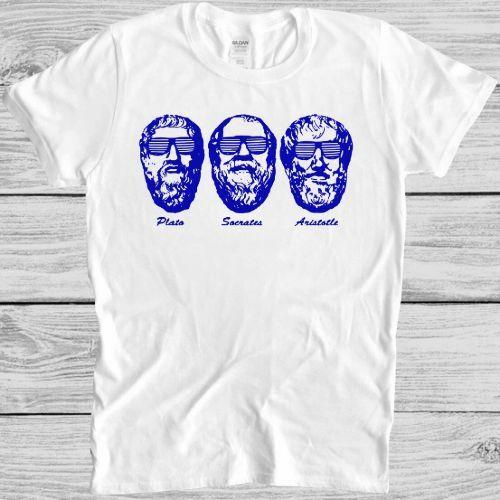 

Socrates Plato Aristotle T Shirt Philosophers Geek Funny 80s Gift Tee M95 XL