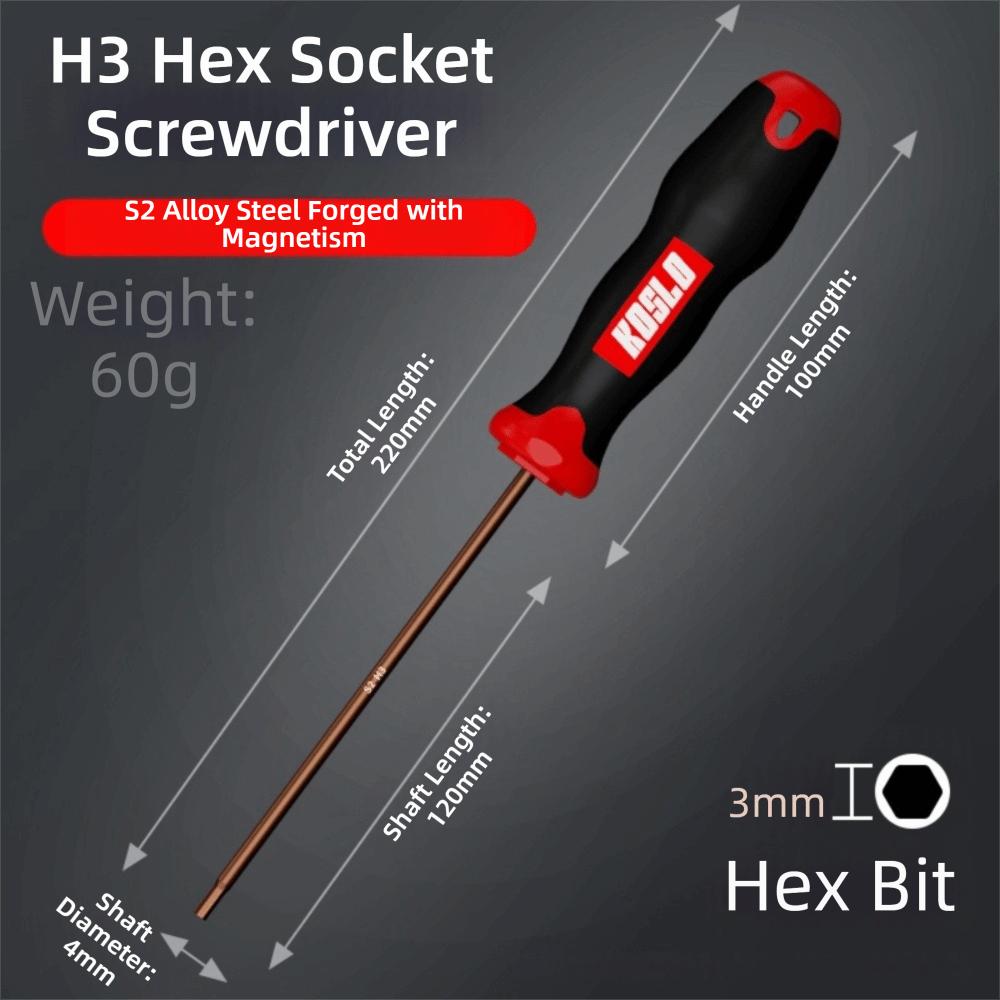 

Straight Shank Hexagonal Screwdriver Extended Length Repair Tools New Hexagonal Wrench H3