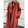 Women Trench Coat Spring Autumn Fashion Turn-down Collar Double Breasted Patchwork Long Trench Coat Slim Wind Coat