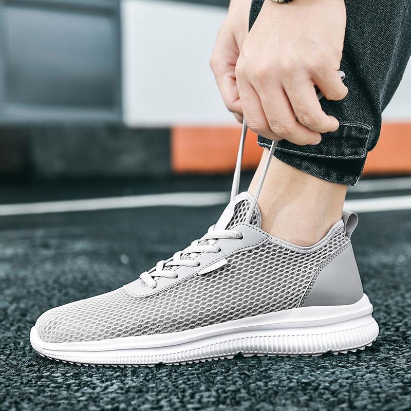 Herren Freizeitschuhe Bequeme, weiche Wanderschuhe Strick-Sneaker zum Reinschlüpfen Leichte Laufschuhe Herren-Laufschuhe Rutschfeste, atmungsaktive Mesh-Casual-Sneaker