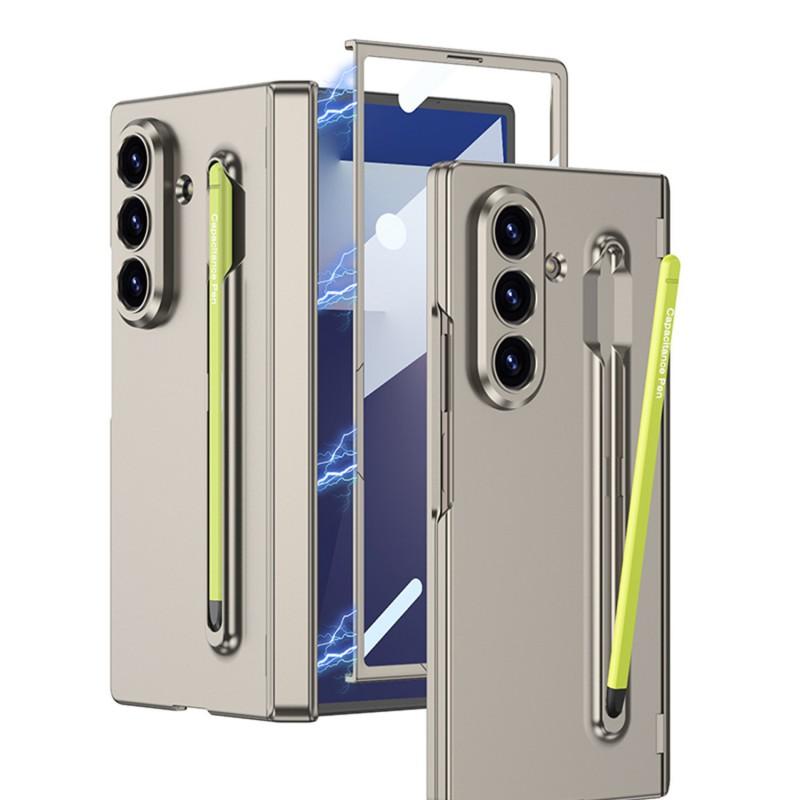 Slim Magnetic Foldable Case With S Pen Slot Galaxy Z Fold6 Fold7 Shockproof PC Cover Matte Finish