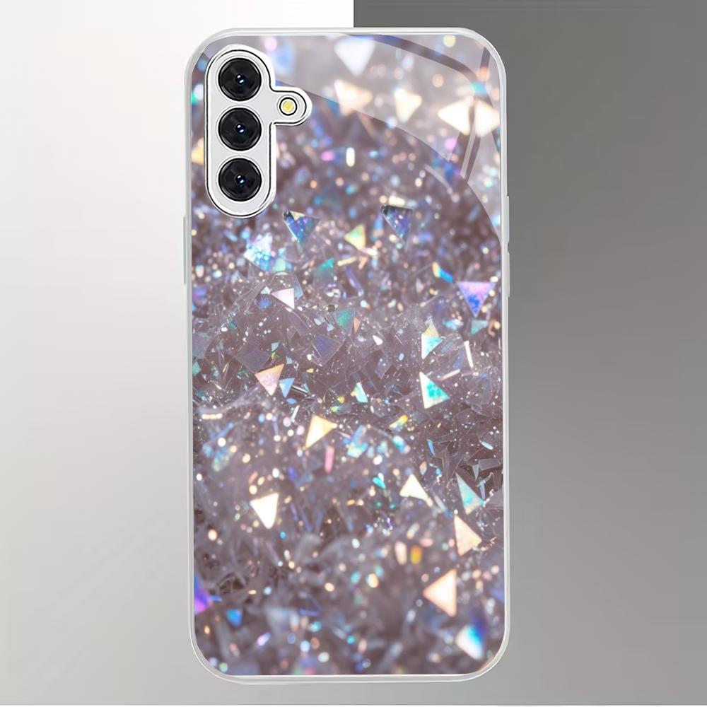 Creative design pattern glass phone case suitable for Samsung Galaxy S26 S25 S24 S23 S22 S20 FE/Ultra/Plus shockproof back cover