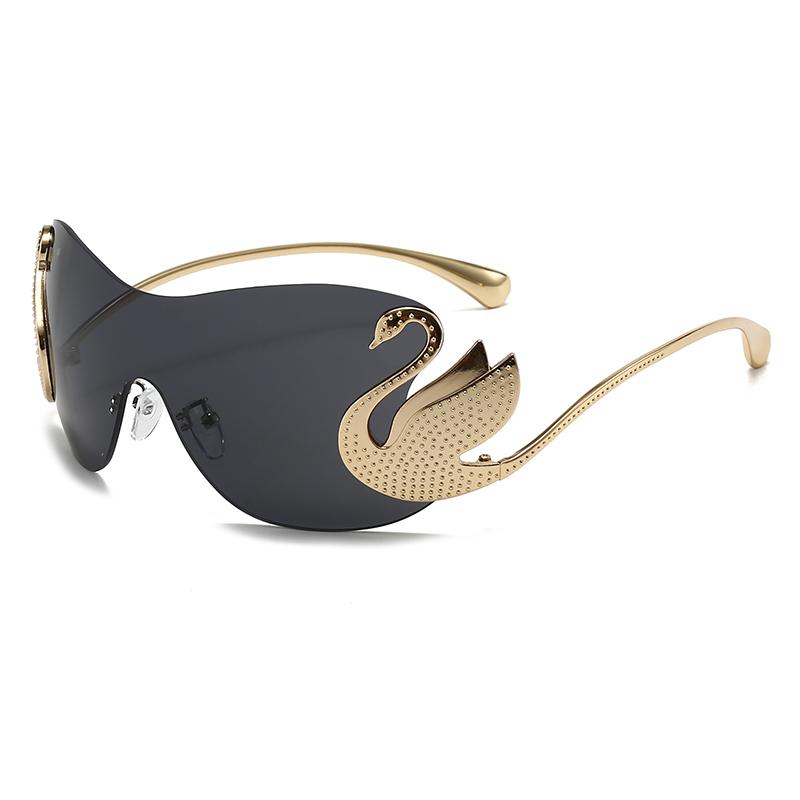  One-Piece Ins Style Full-Frame Sunglasses Charming Modern Retro Sunglasses Trendy Street Style Sunglasses Lh301
