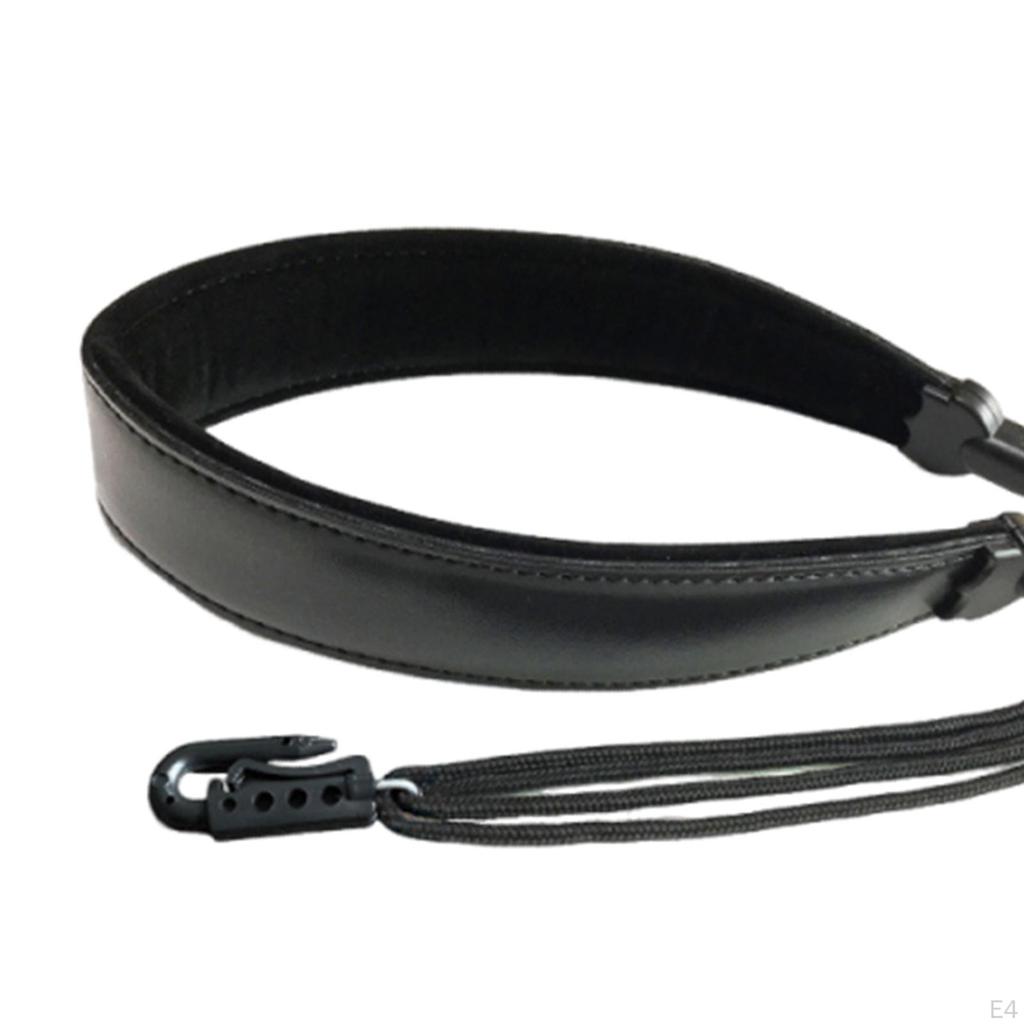 Saxophone Neck Strap PU Leather Convenient Soft Ergonomic Sturdy Comfortable Instrument Accessory